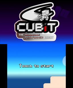 Cubit the Hardcore Platformer Robot Title Screen